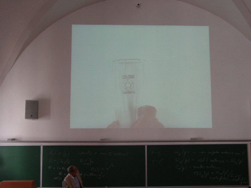 Petersen graph projected from a beer glass